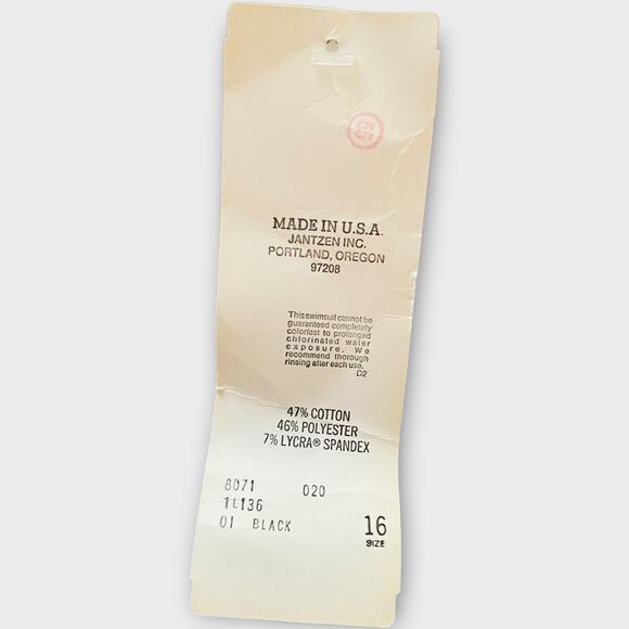 NWT Vintage 70s 80s Jantzen Striped Belted Retro Pinup Bodycon Swimsuit 16 USA - Picture 10 of 16